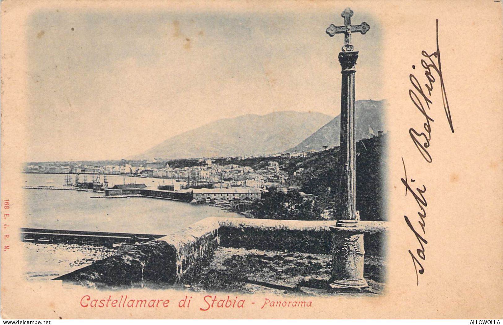 23947 " CASTELLAMARE DI STABIA-PANORAMA " -VERA FOTO-CART. SPED.1902 - Castellammare Di Stabia
