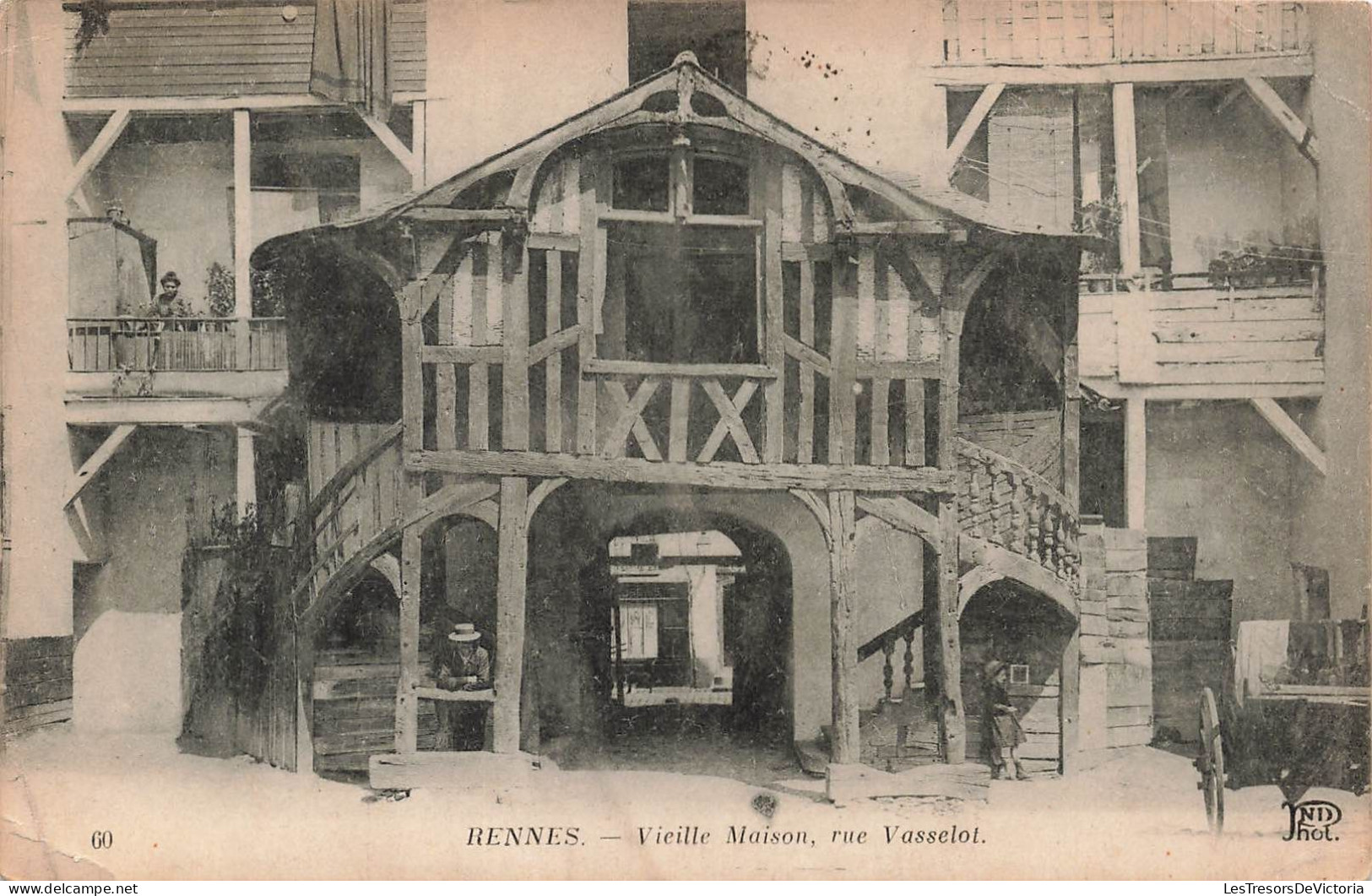 FRANCE - Rennes - Vielle Maison - Rue Vasselot - Carte Postale Ancienne - Rennes