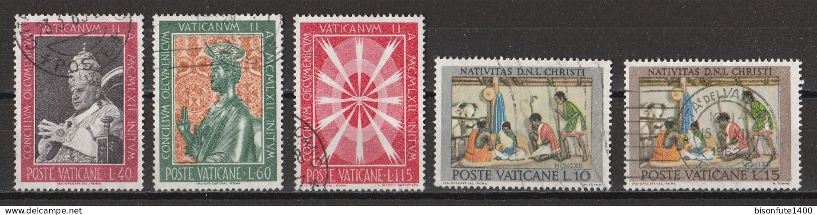 Vatican 1962 : Timbres Yvert & Tellier N° 357 - 358 - 360 - 364 - 366 - 367 - 368 - 369 - 370 - 371 Et 372 Oblitérés. - Gebruikt