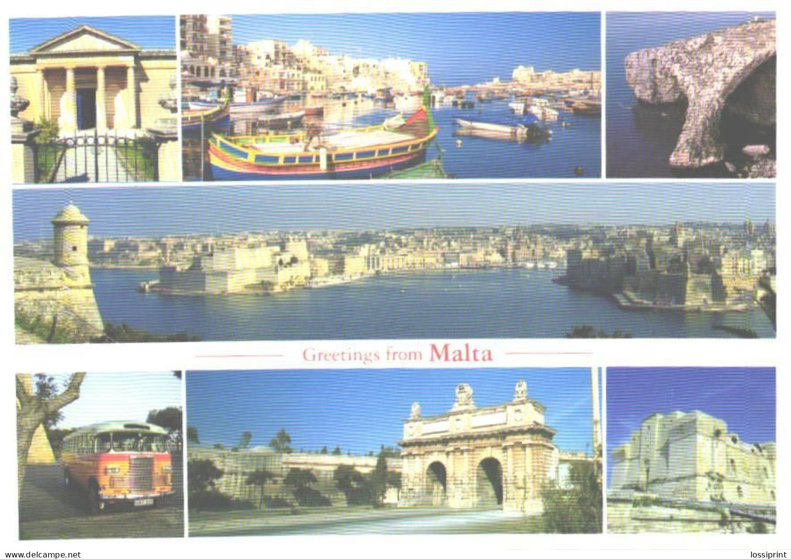 Malta:Domus Romana, St.Julian Bay, Blue Grotto, Grand Harbour, Fort San Lucian, Portes Des Bombes, Malta Bus - Malte