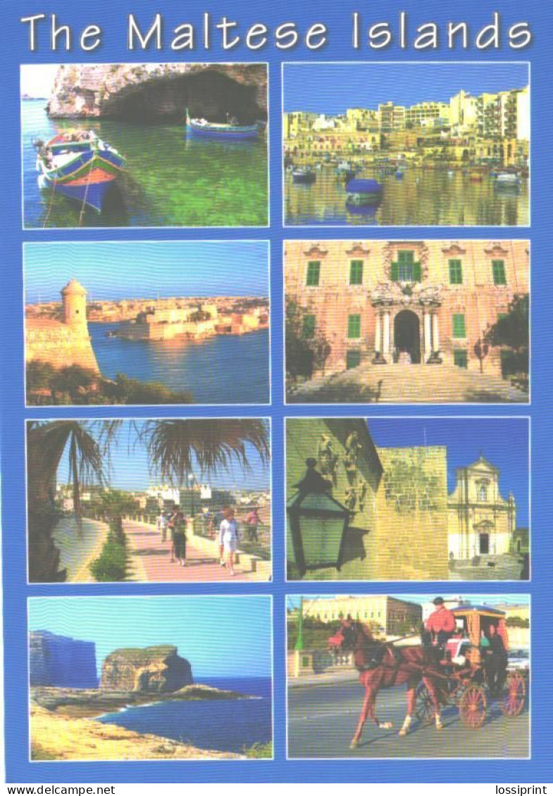 Malta:Islands, Xlendi Bay, Spinola Bay, The Grand Harbour, Auberge, Qawra-St.Paul Bay, Fungus Rock, Karozzin - Malte