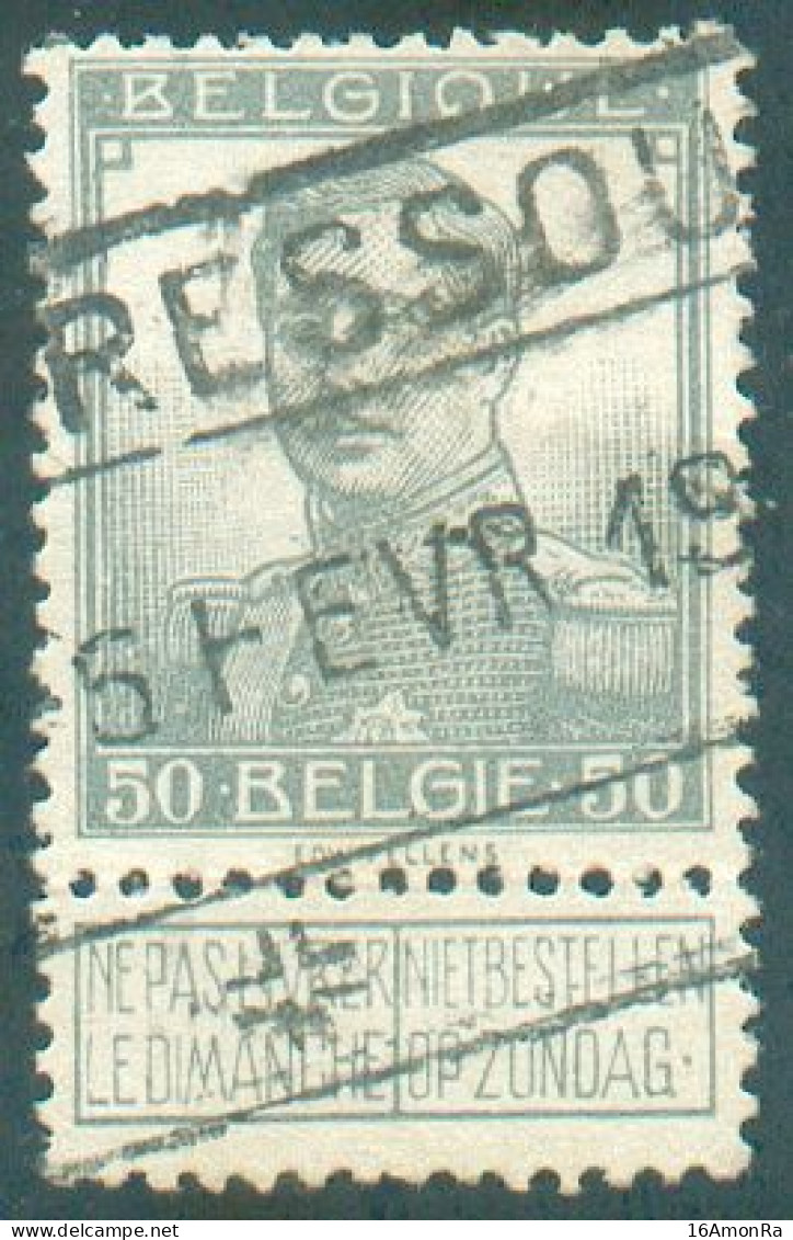 PELLENS 50c. Obl. Ferroviaire De BRESSOUX 6 Fev. 1914 - 21665 - 1912 Pellens