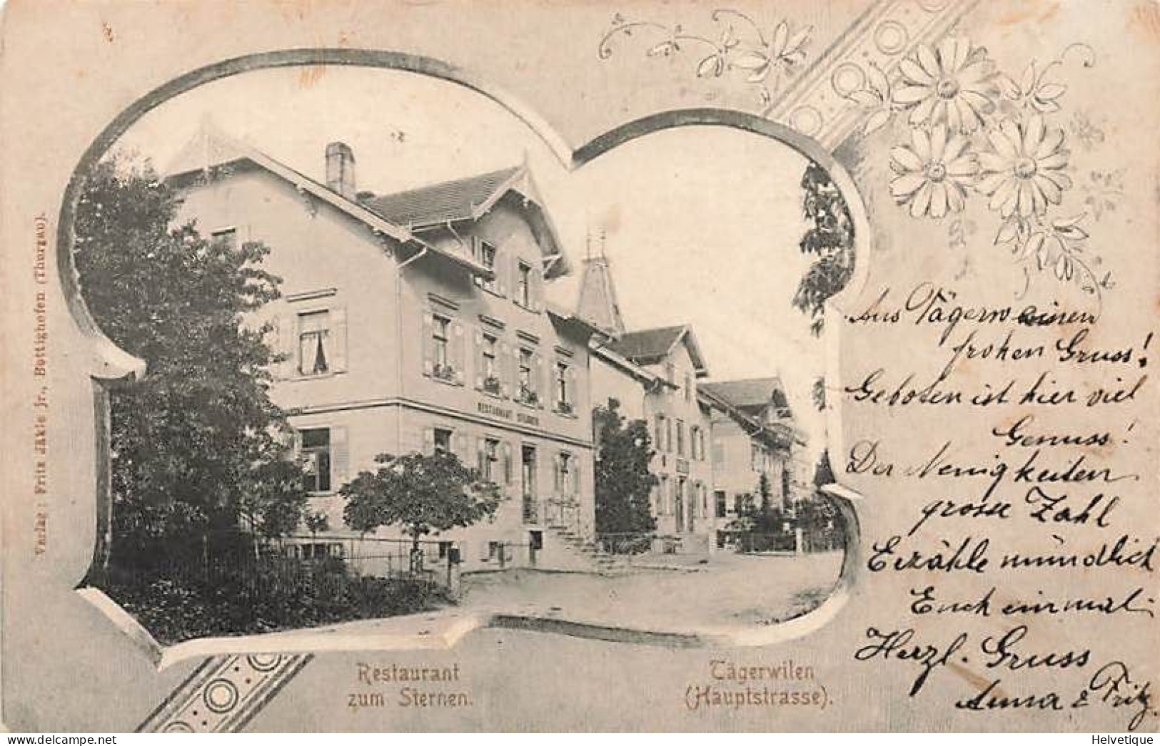 Tägerwilen Restaurant Zum Sternen Hauptstrasse 1900  Distrikt Kreuzlingen - Kreuzlingen