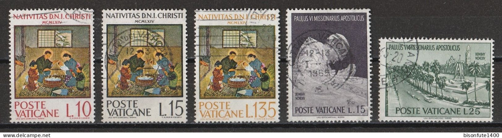 Vatican 1964 : Timbres Yvert & Tellier N° 415 - 416 - 417 - 418 - 419 - 420 Et 421 Oblitérés. - Oblitérés