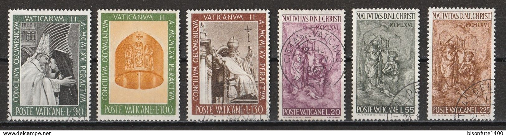 Vatican 1966 : Timbres Yvert & Tellier N° 451 - 452 - 453 - 454 - 455 - 456 - 457 - 458 - 459 - 460 - 461 - 462 -....... - Gebruikt