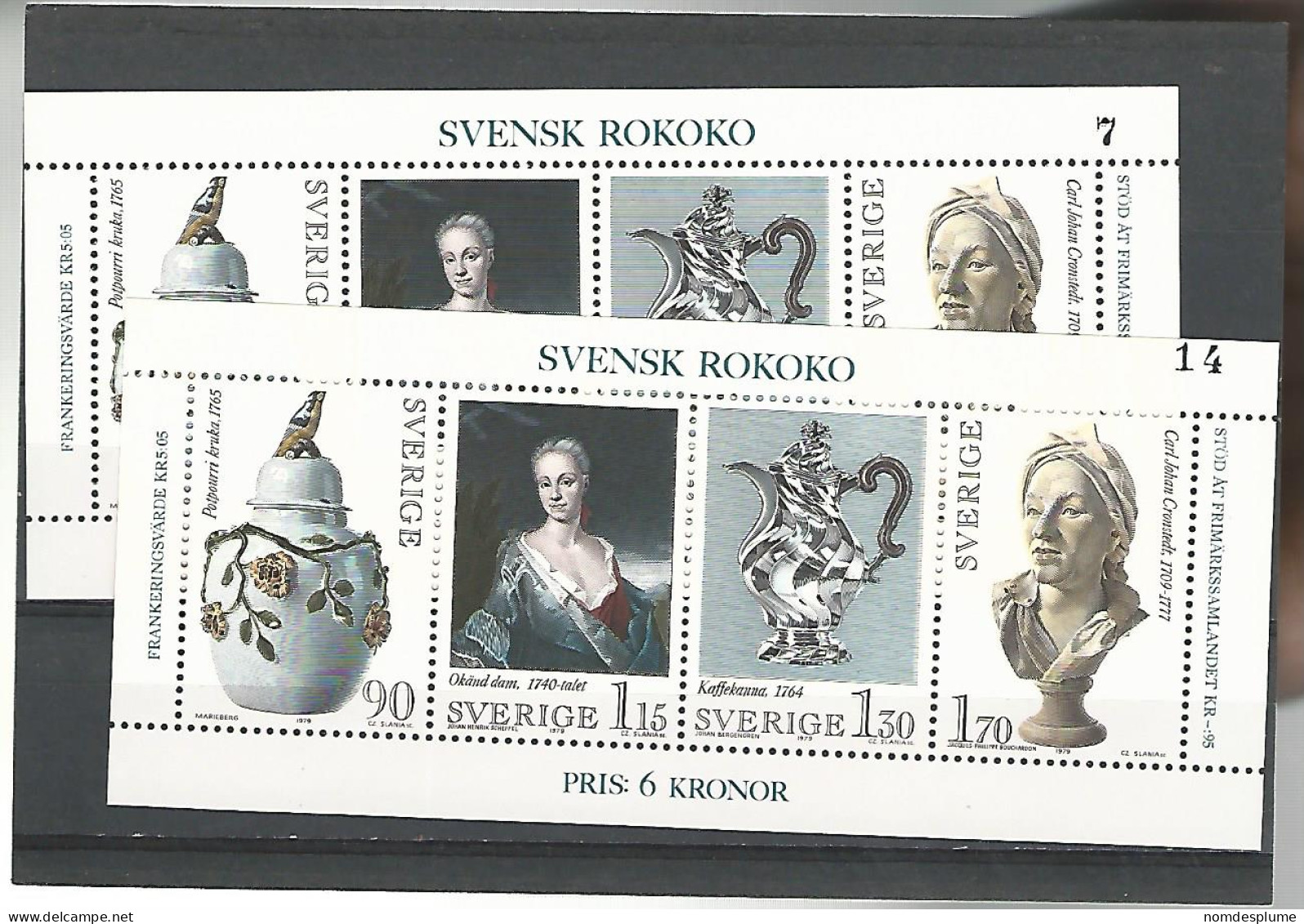 54209 ) Collection Sweden Block 1979 MNH - Collezioni