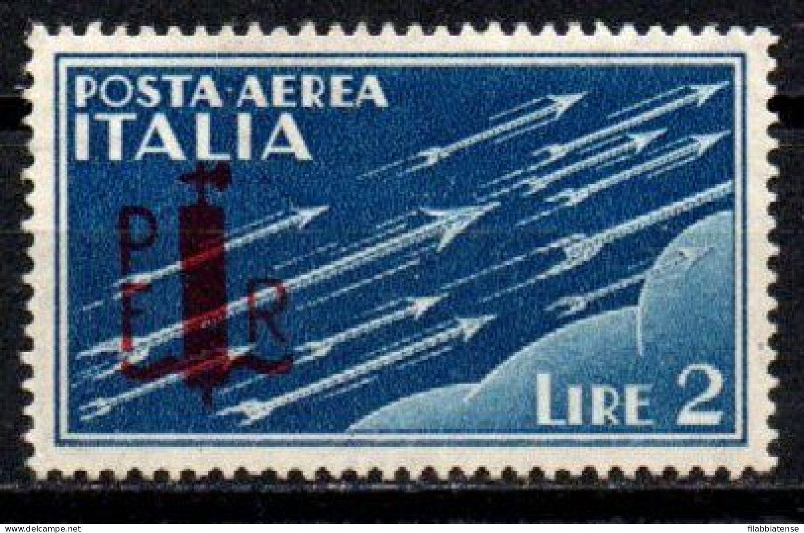 1944 - Italia - Servizi Privati - Alessandria 2 Lire Posta Aerea Soprastampata    ------- - Lokale/autonome Uitgaven