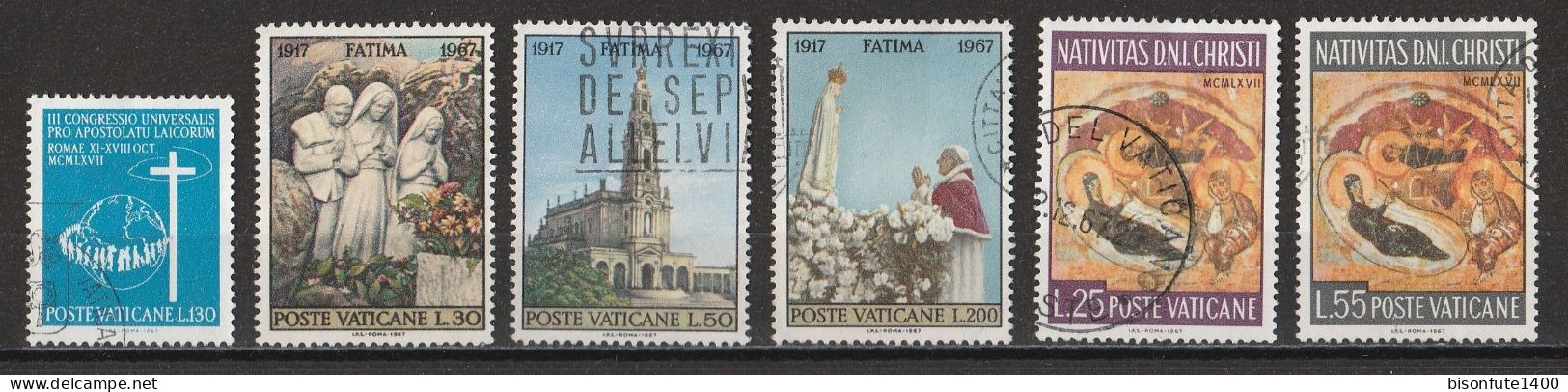 Vatican 1967 : Timbres Yvert & Tellier N° 466 - 467 - 468 - 469 - 470 - 471 - 472 - 473 - 474 - 475 - 476 - 477 Et...... - Oblitérés