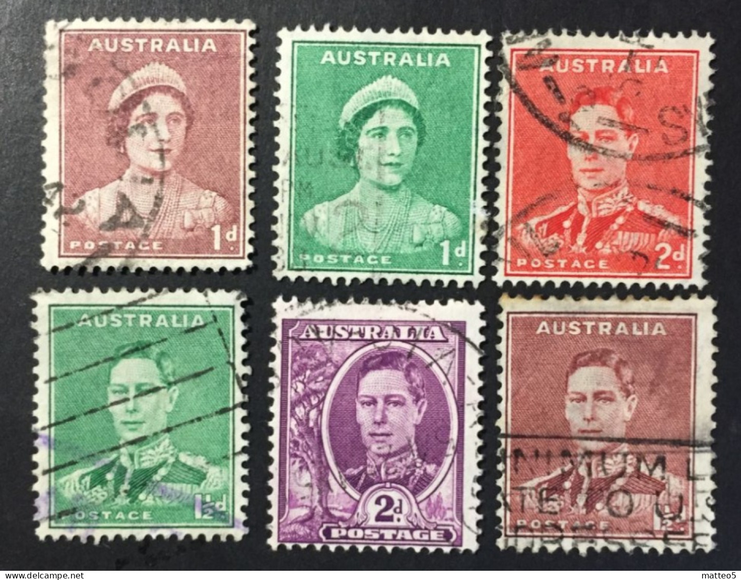 1938 /42 - Australia - King George VI And Queen Elizabeth - Used - Used Stamps