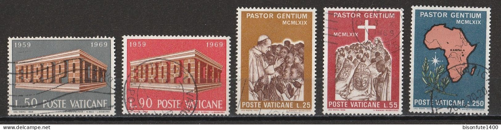 Vatican 1969 : Timbres Yvert & Tellier N° 488 - 489 - 491 - 492 - 493 - 494 - 495 Et 496 Oblitérés. - Usados