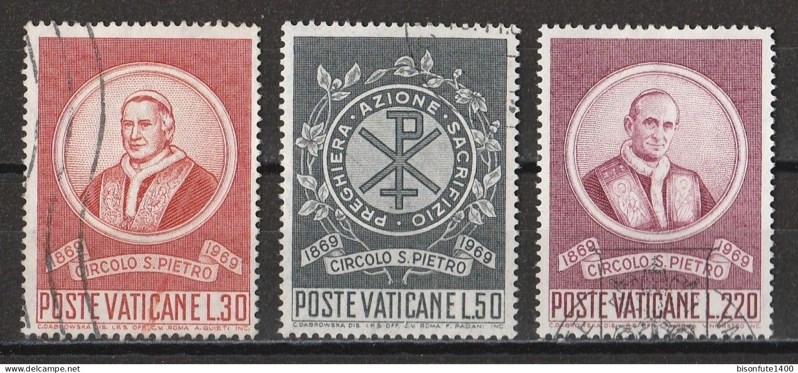 Vatican 1969 : Timbres Yvert & Tellier N° 488 - 489 - 491 - 492 - 493 - 494 - 495 Et 496 Oblitérés. - Gebruikt