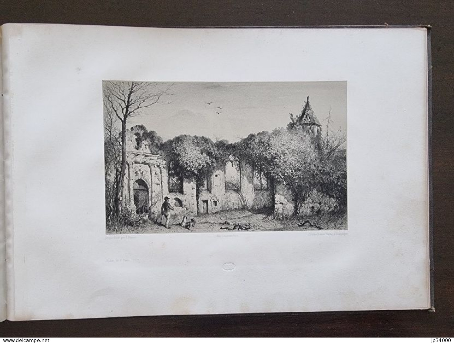 Souvenir de Pierrefonds. Foret de Compiègne. Album  12 lithographies de Brissot (régionalisme)