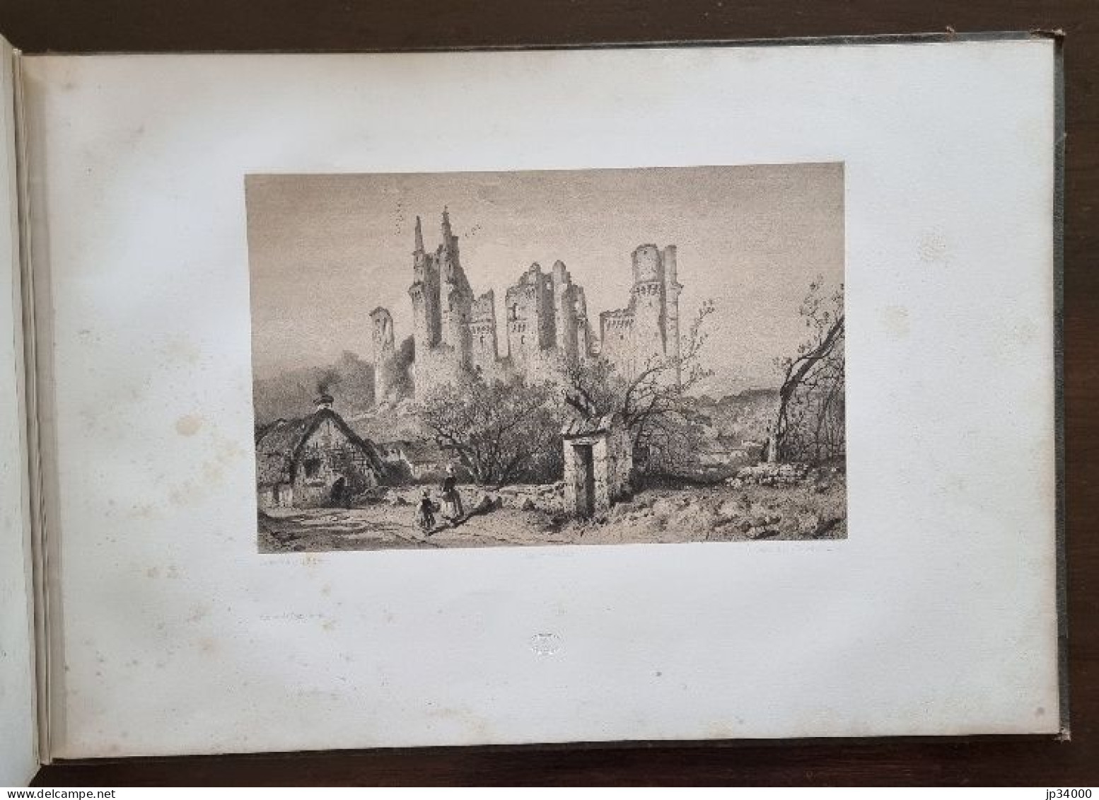 Souvenir de Pierrefonds. Foret de Compiègne. Album  12 lithographies de Brissot (régionalisme)