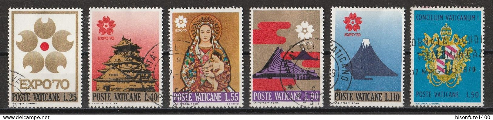 Vatican 1970 : Timbres Yvert & Tellier N° 497 - 498 - 499 - 500 - 501 - 503 - 505 - 506 Et 508 Oblitérés. - Usados