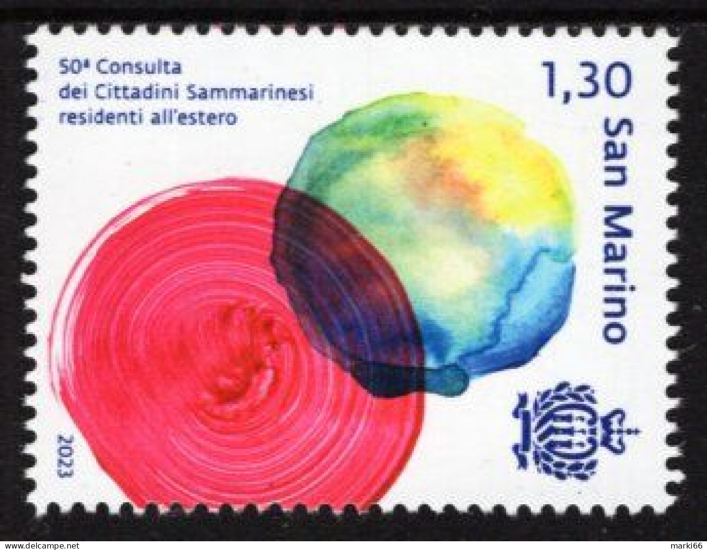 San Marino - 2023 - 50th Council Of Sammarinese Citizens Living Abroad - Mint Stamp - Nuovi