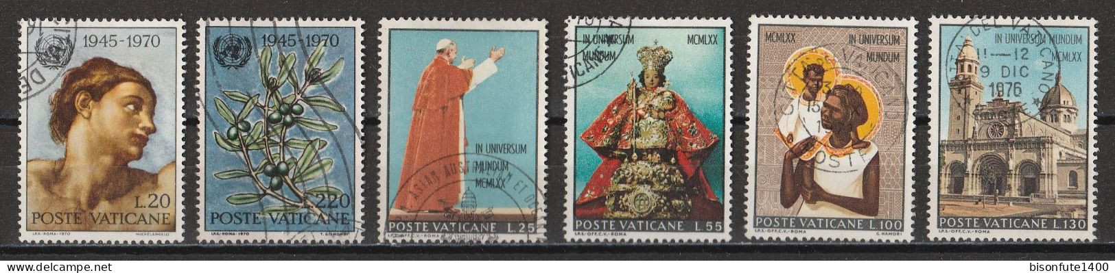 Vatican 1970 : Timbres Yvert & Tellier N° 510 - 512 - 513 - 514 - 515 - 516 Et 517 Oblitérés. - Gebruikt