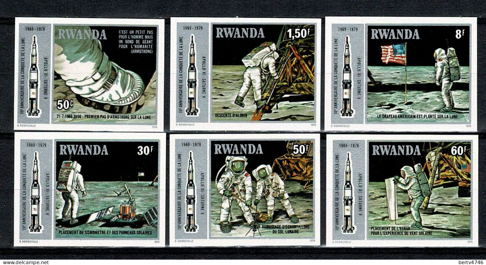 Rwanda 1980 - 962/67**, YV 919/24** Ongetand / Non Dentelé MNH - Nuevos