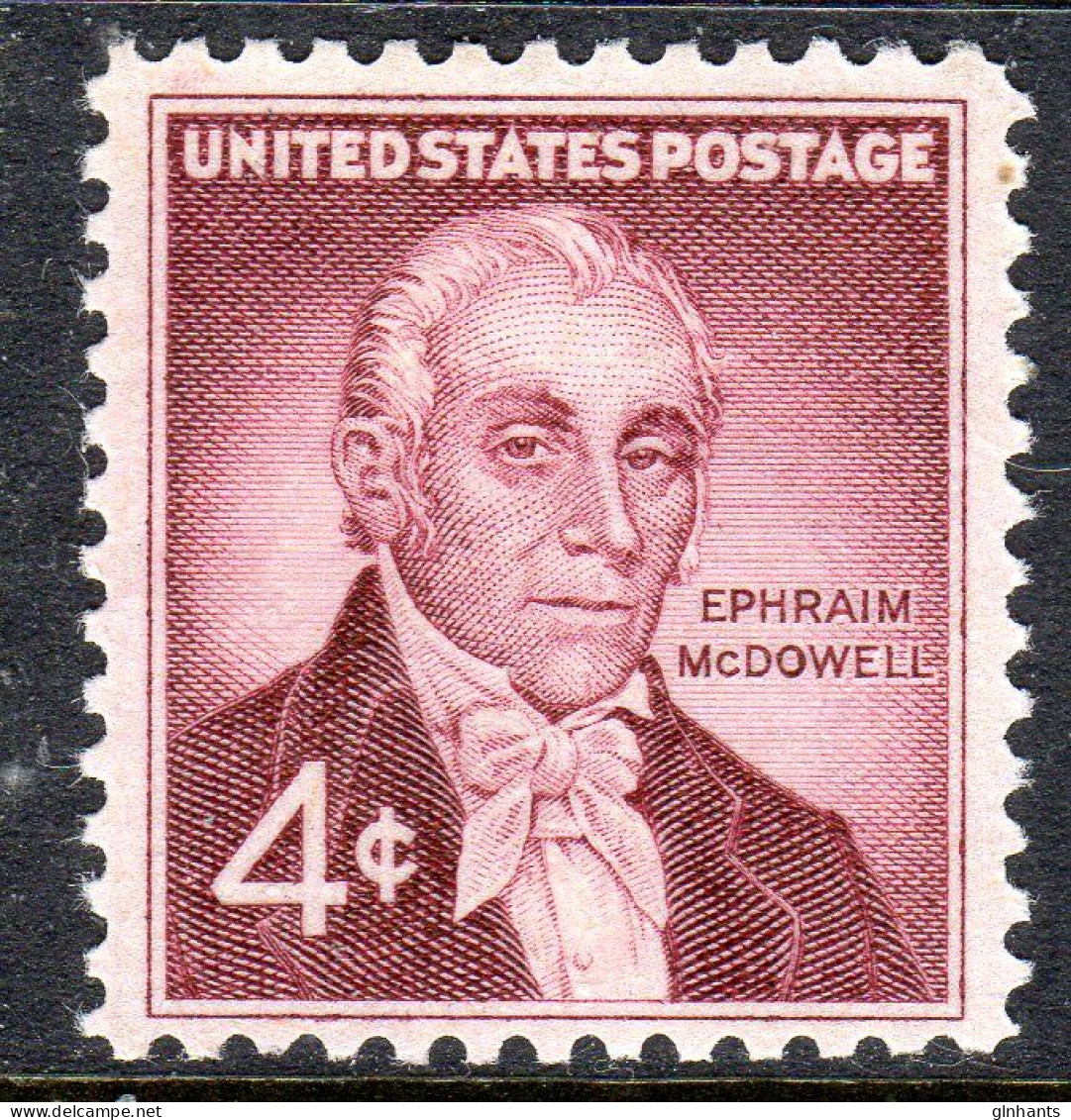 USA - 1959 McDOWELL 4c STAMP FINE LIGHTLY MOUNTED MINT MM * SG 1137 - Unused Stamps