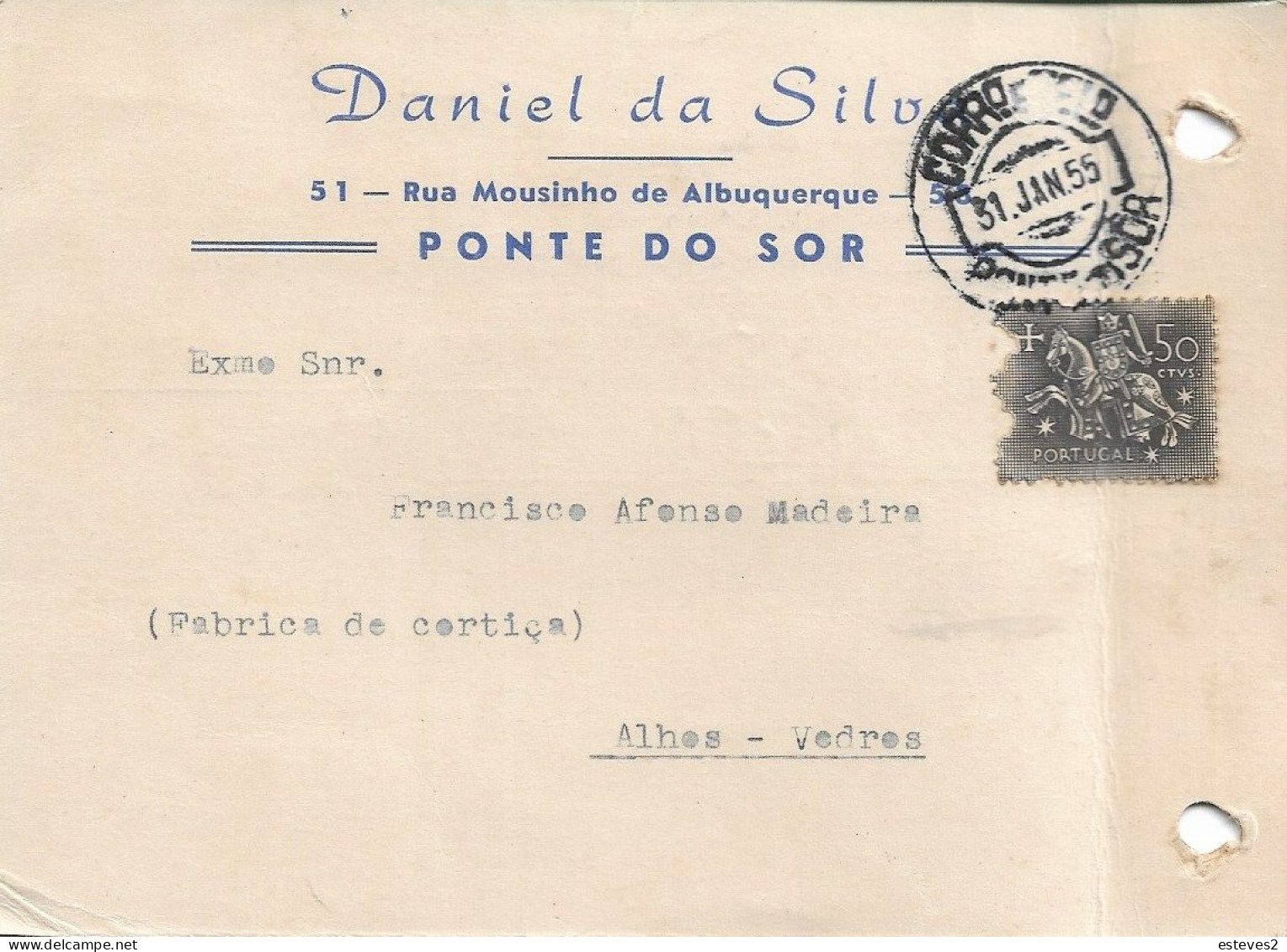 Portugal , 1955 , DANIEL DE SILVA , Locksmith ,  Ponte De Sor , Commercial Postcard - Portogallo