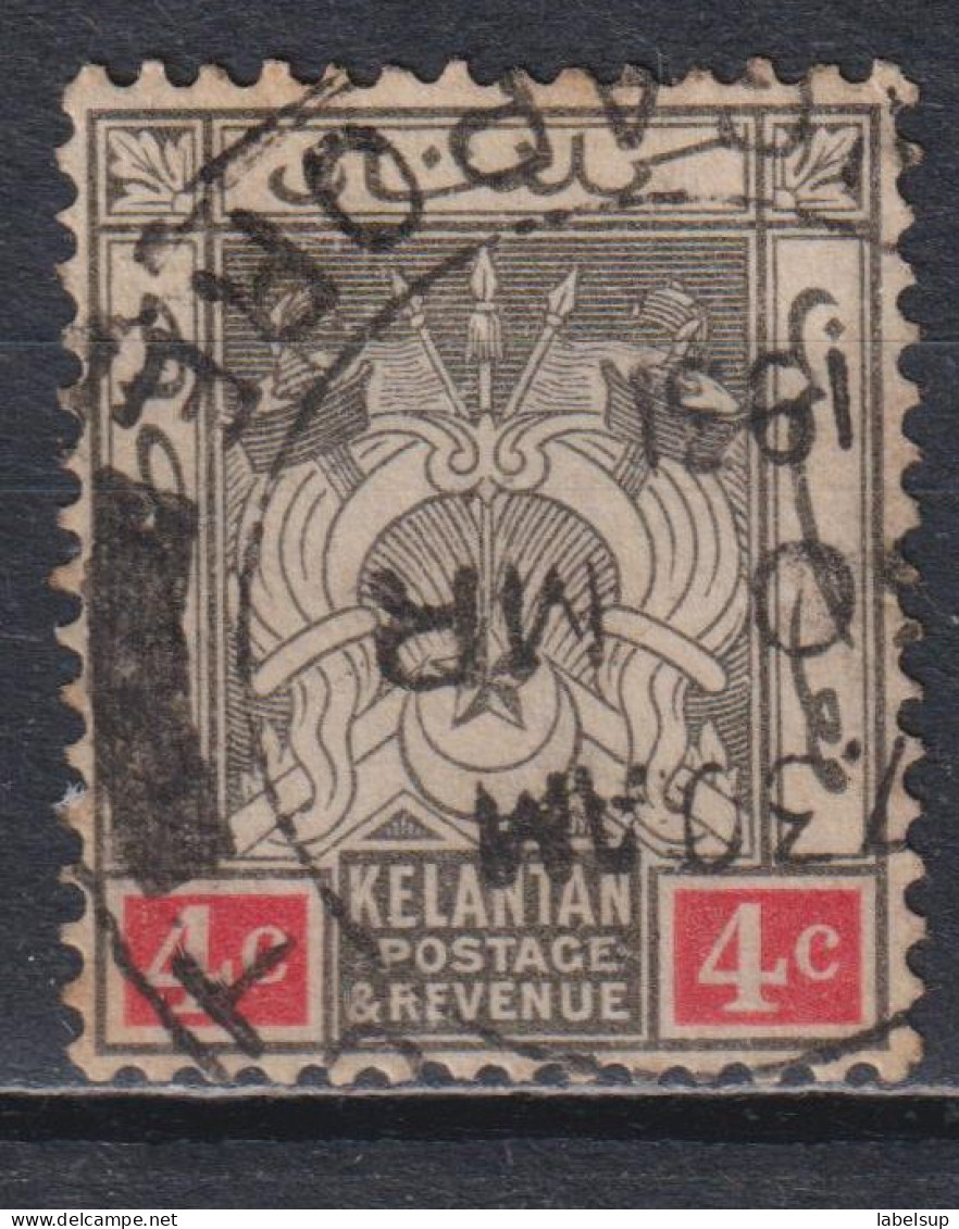 Timbre Oblitéré De Kelantan De 1922 N° MI 19 - Kelantan