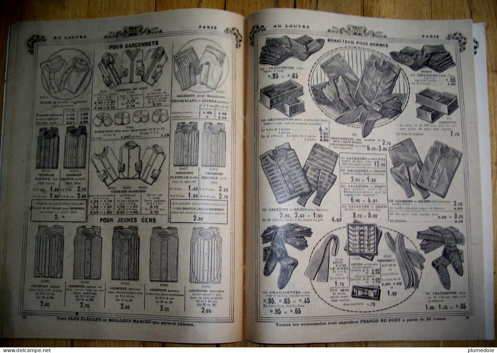 MODE . CATALOGUE MAGASINS AU LOUVRE PARIS ANNEE 1914. BLANC . LINGERIE . CORSETS . FEMMES HOMMES ENFANTS