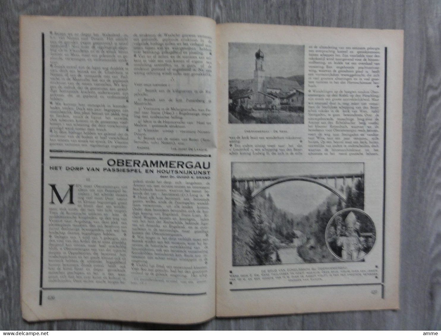 Toerisme  *  (tijdschrift N° 17 - Sept. 1930)  Turnhout - Antwerpen - Halle - Oberammergau  - Publiciteit Hotels - Tourismus