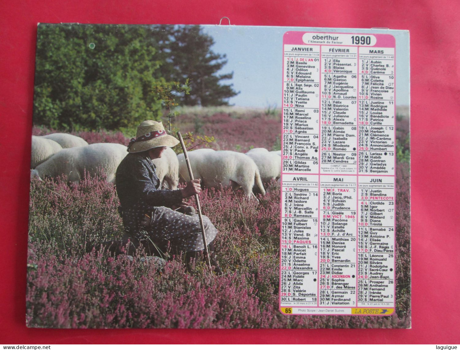 LOT DE 17 CALENDRIERS ALMANACHS de 1982 à 2018 LAVIGNE OBERTHUR OLLER MOISSON, FENAISON, LABOUR, VENDANGE