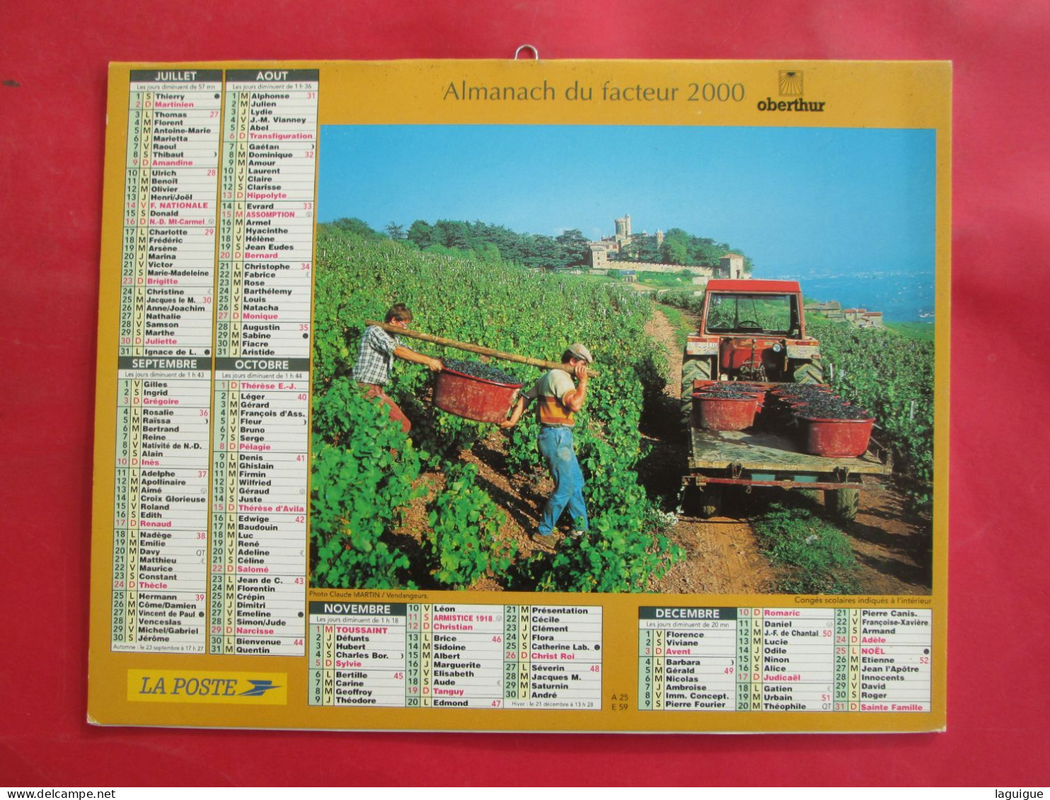 LOT DE 17 CALENDRIERS ALMANACHS de 1982 à 2018 LAVIGNE OBERTHUR OLLER MOISSON, FENAISON, LABOUR, VENDANGE