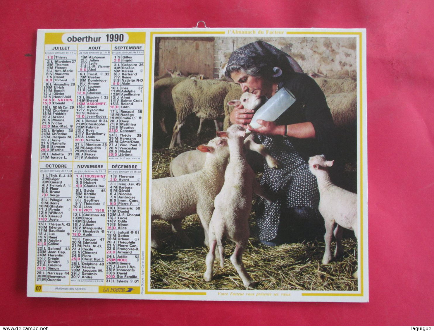 LOT DE 17 CALENDRIERS ALMANACHS de 1982 à 2018 LAVIGNE OBERTHUR OLLER MOISSON, FENAISON, LABOUR, VENDANGE