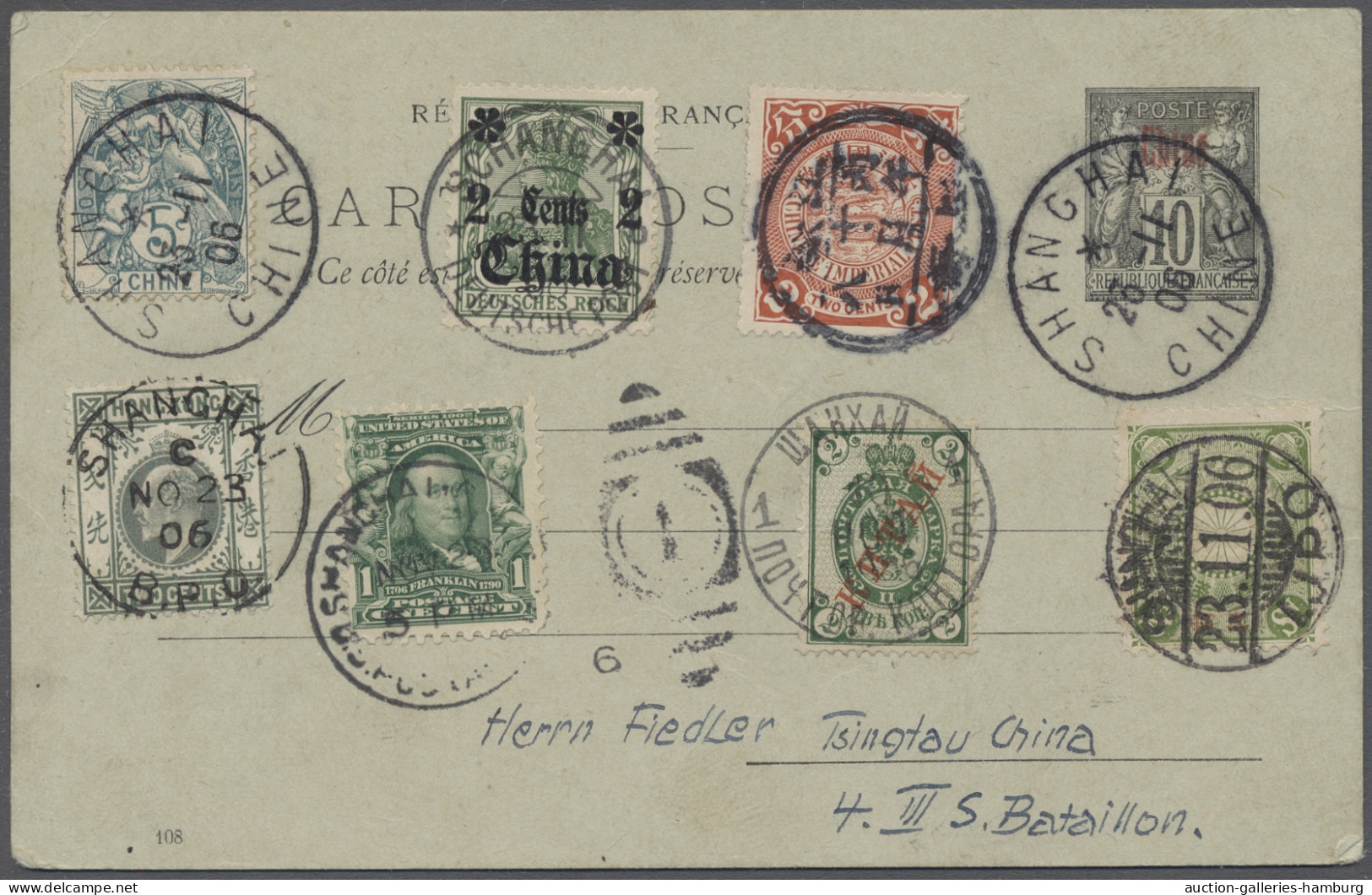 GA China - Foreign Offices: 1906, 10 Cents-Ganzsachenkarte Der Französischen Post I - Other