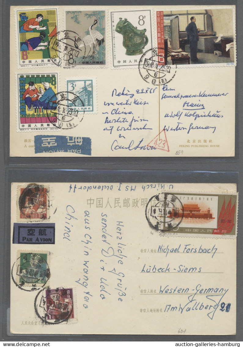 Cover China (PRC): 1962-1973, Fünf Bedarfsbelege In Die BRD, Jeweils Mit Sondermarkenf - Briefe U. Dokumente