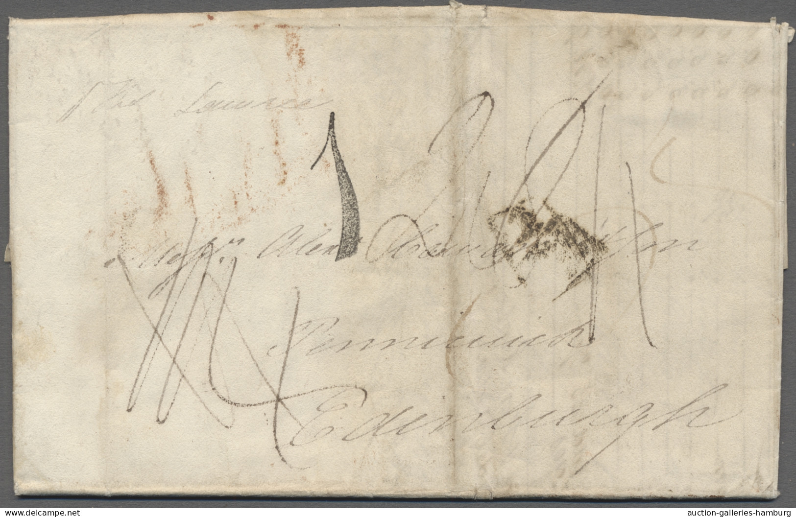 Cover Tasmania: 1834, Early EL Originating From Hobart Addressed To Edinburgh, Archive - Briefe U. Dokumente