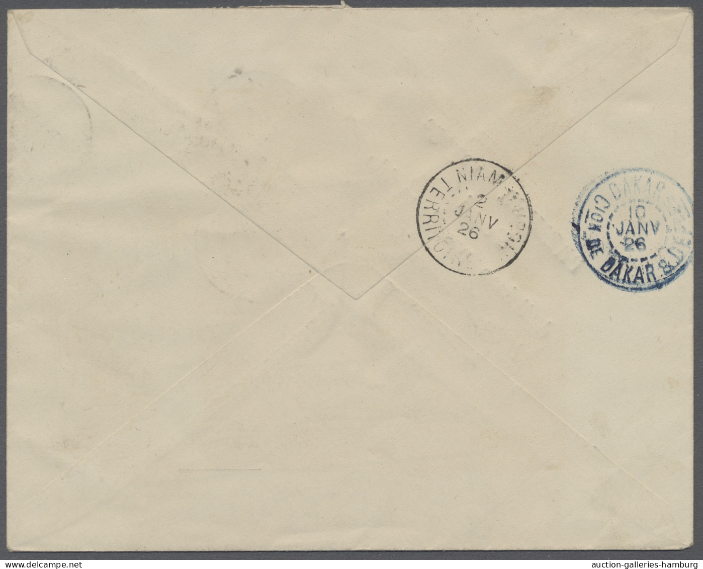 Cover French Niger: 1926, First Experimental Flight Zinder To Dakar, Senegal, Combined - Lettres & Documents