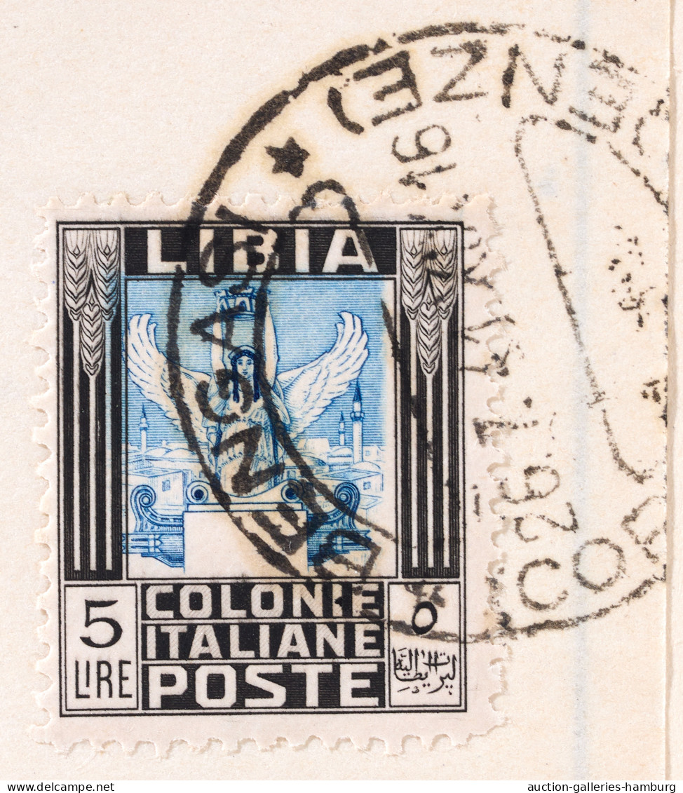 On Piece Italian Libya: 1924, Freimarken 5 Und 10 Lire Ohne Wasserzeichen, In Der 11er Zä - Libië