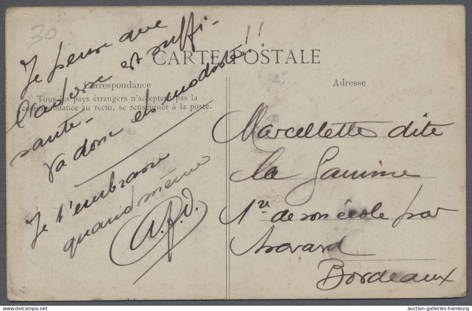 PPC Senegambia & Niger: 1903, Bedarfs-Ak Mit 5c. Bildseitig Frankiert, Mit Stempel V - Other & Unclassified