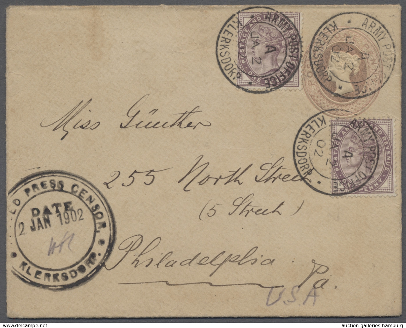 GA Cap Of Good Hope: 1902, FELDPOST BURENKRIEG, Britischer Ganzsachen-Umschlag One - Cabo De Buena Esperanza (1853-1904)