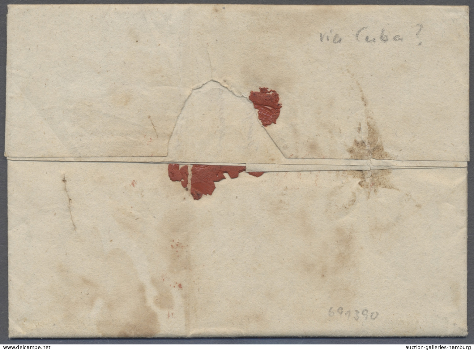 Cover Brazil -  Pre Adhesives  / Stampless Covers: 1825, EL From Rio De Janeiro To Bar - Prefilatelia