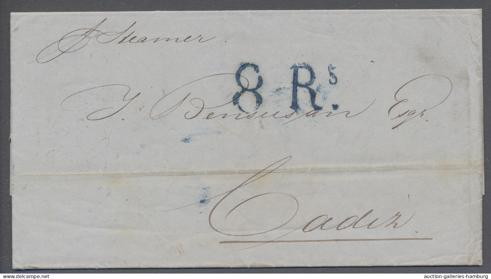 Cover Brazil -  Pre Adhesives  / Stampless Covers: 1859, EL From Rio Grande To Cadiz, - Voorfilatelie