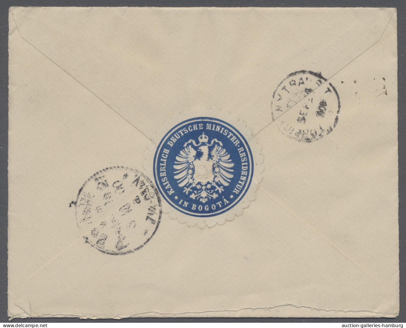 Cover Columbia: 1900, Two Letter From The German Residence Bogota (with Paper Seals On - Colombia