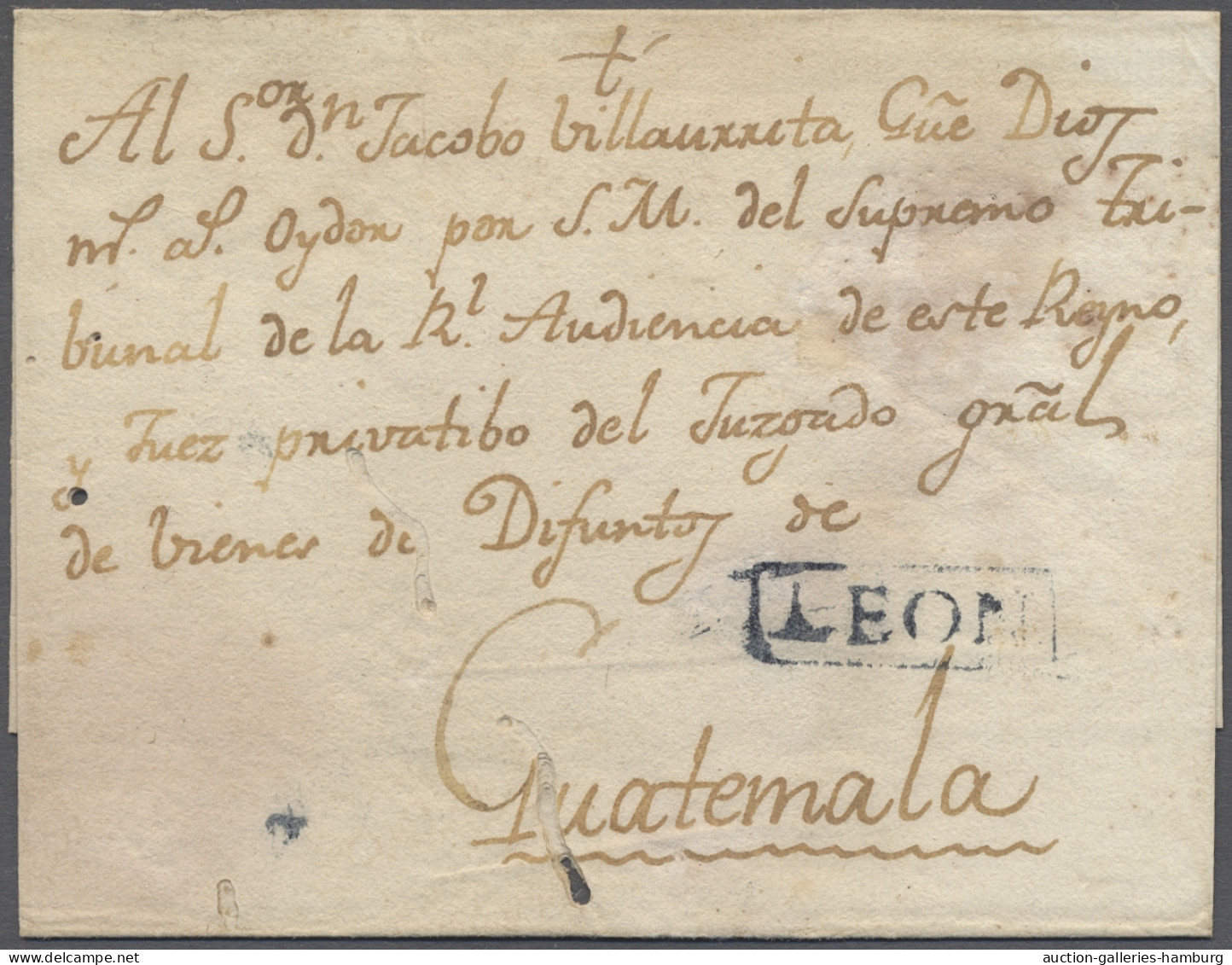 Cover/on Piece Nicaragua: Colonial Period About 1800, One EL And One Front Only Showing Both Bl - Nicaragua