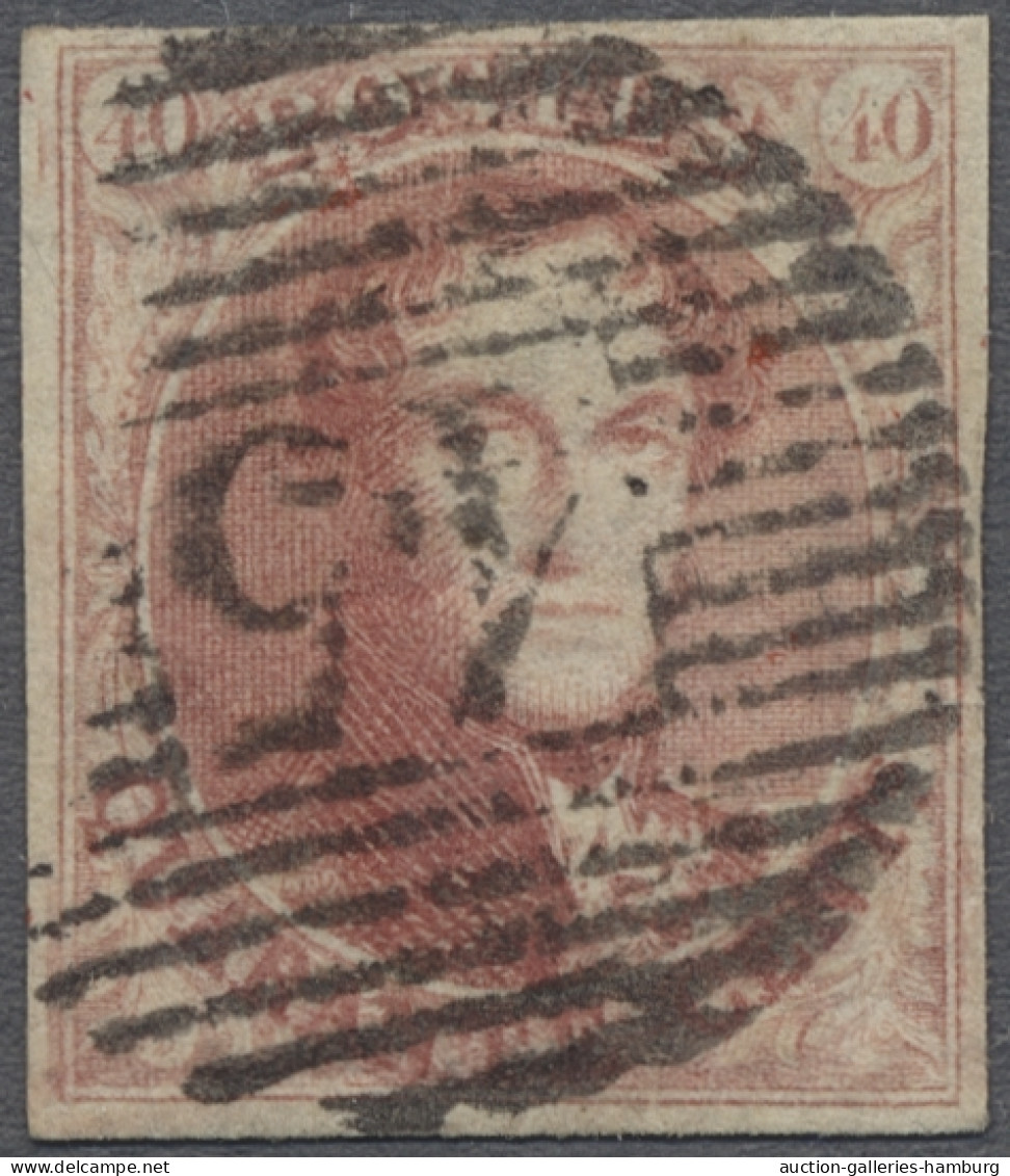 O Belgium: 1849-50, König Leopold I. Geschnitten, Wz. 1 (Monogramm Mit Rahmen), 20 - Other & Unclassified