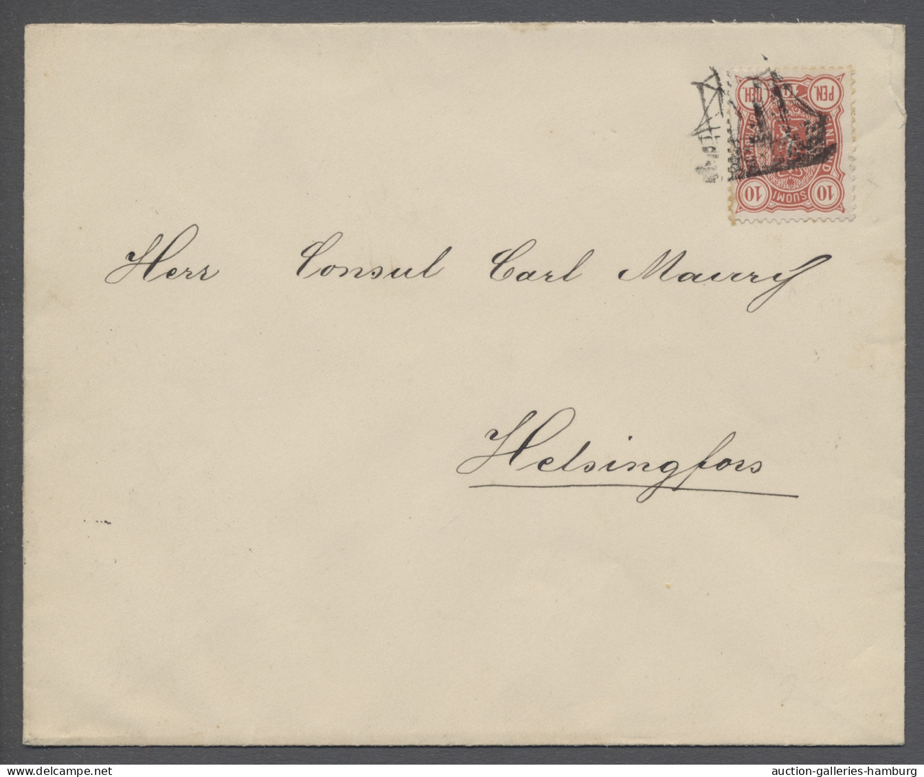 Cover Finland - Post Marks: 1899, Freimarke 10 P. Rosa Entwertet Mit Schiffspoststempe - Other