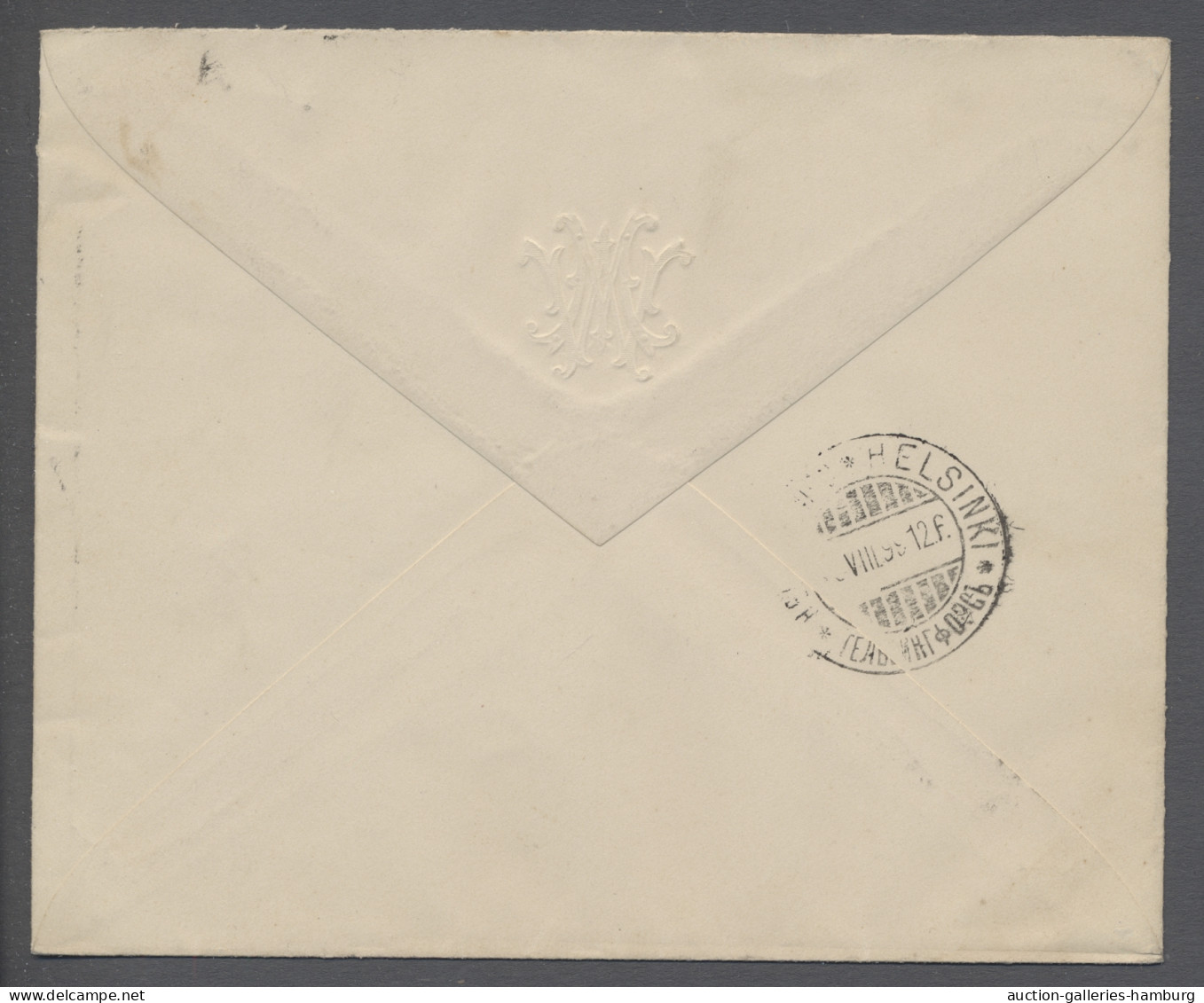 Cover Finland - Post Marks: 1899, Freimarke 10 P. Rosa Entwertet Mit Schiffspoststempe - Sonstige