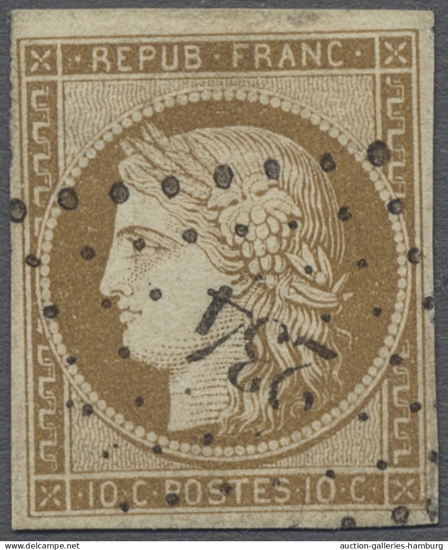 O France: 1849-50, Ceres Geschnitten, Dreizehn Stück Der 1. Freimarkenausgabe, Dab - Used Stamps