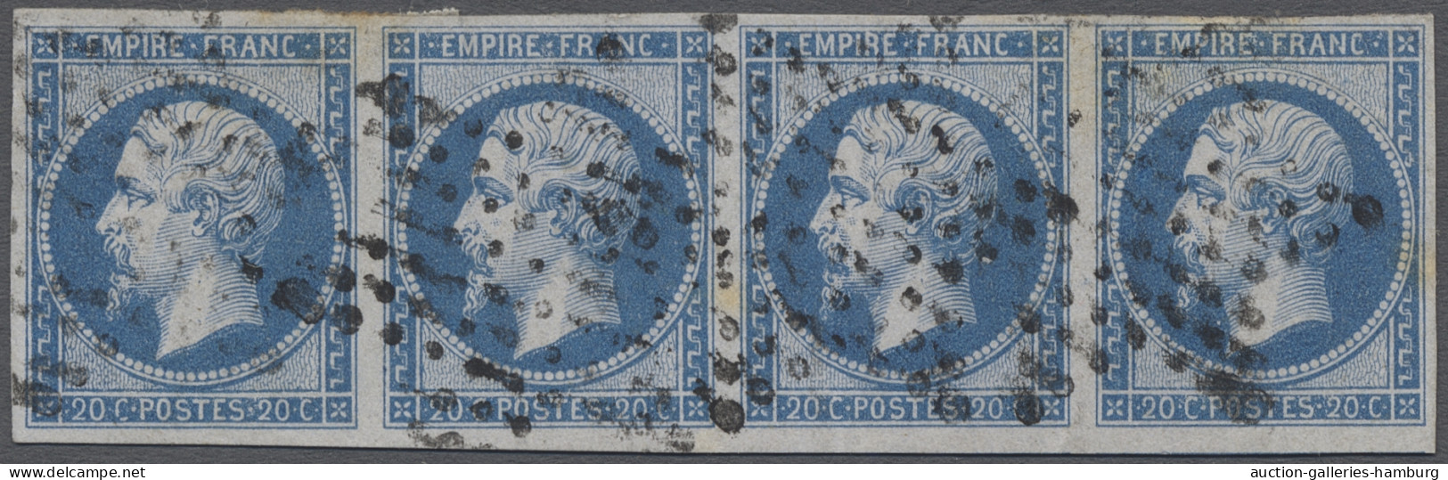 O France: 1853ff., Napoleon Empire Geschnitten, Die Komplette Ausgabe Von 1 C. Bis - Used Stamps