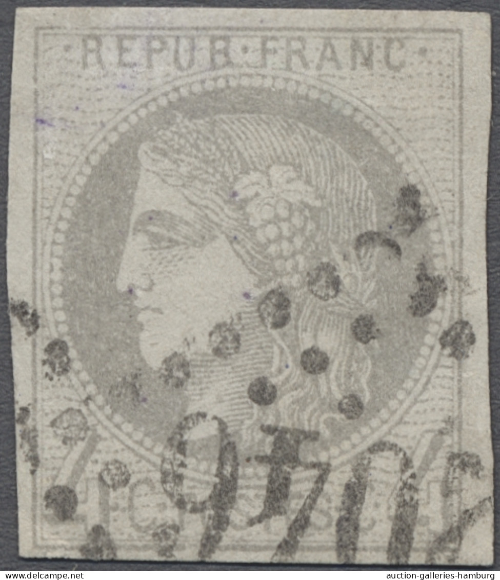 O/(*) France: 1870-71, Bordeaux-Ausgabe Ceres, Alle Werte Gestempelt Enthalten In Insg - Used Stamps