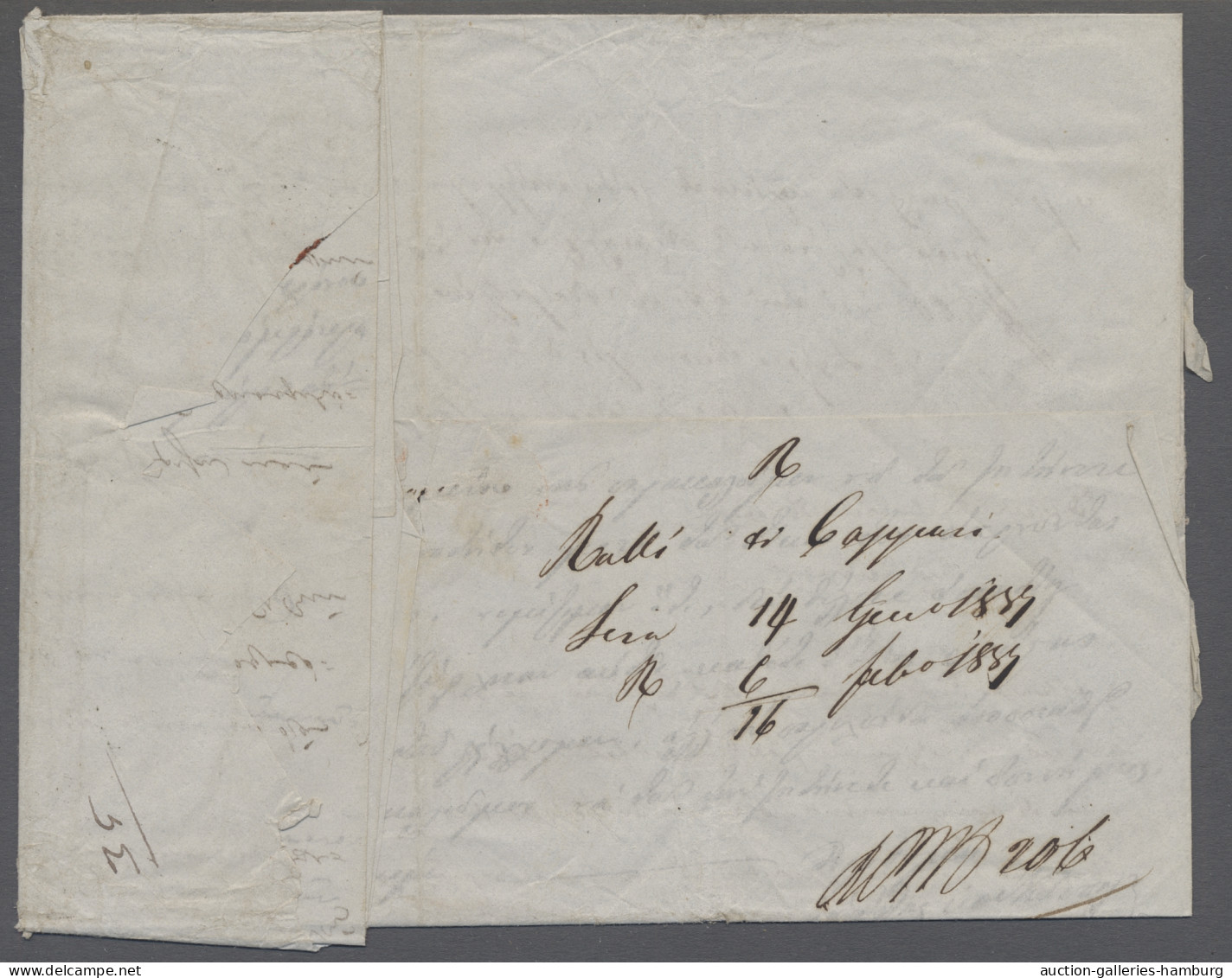 Cover Greece -  Pre Adhesives  / Stampless Covers: 1839, EL From SYRA To Trieste, Trea - ...-1861 Voorfilatelie
