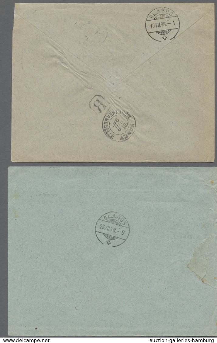 Cover Greece - Specialities: Französische Post In Saloniki, 1898, Zwei Briefe In Die S - Other & Unclassified