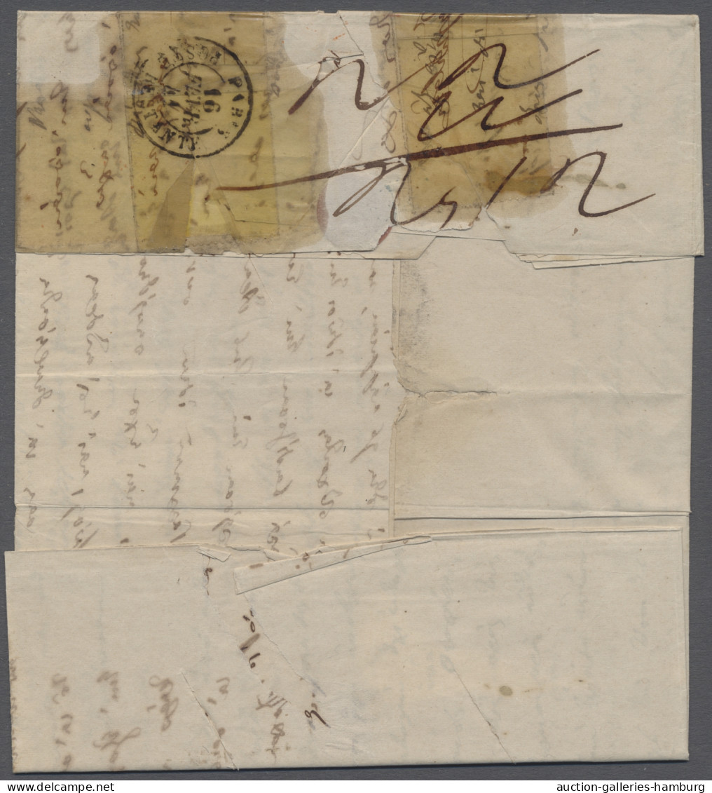 Cover Greece - Specialities: DISINFECTED MAIL: 1842, EL Originating From Athens (small - Autres & Non Classés
