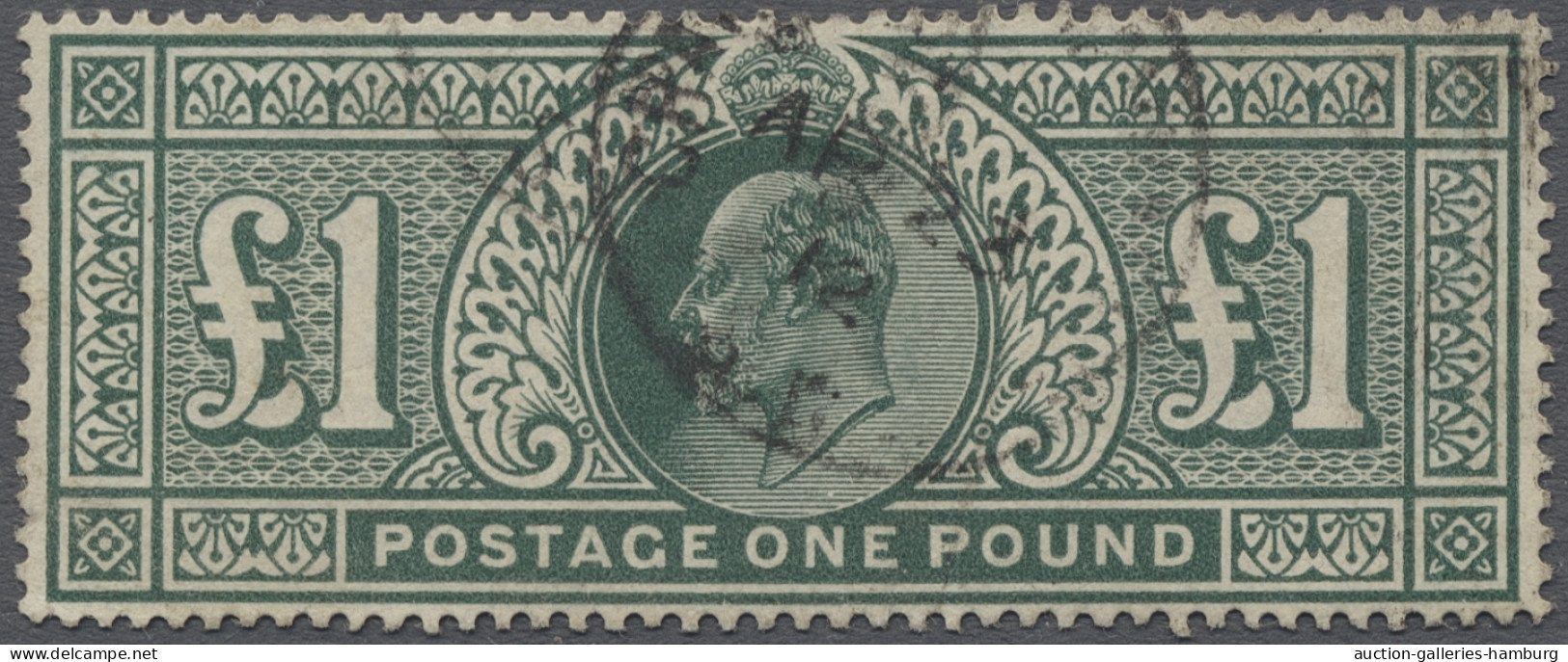 O Great Britain: 1902-1911, König Edward VII., Die Vier Höchsten Werte Zusammen, A - Gebruikt